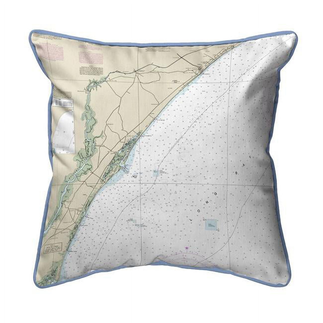 Picture of Betsy Drake HJ11535PI 16 x 20 in. Pawleys Island&#44; SC Nautical Map Large Corded Indoor & Outdoor Pillow