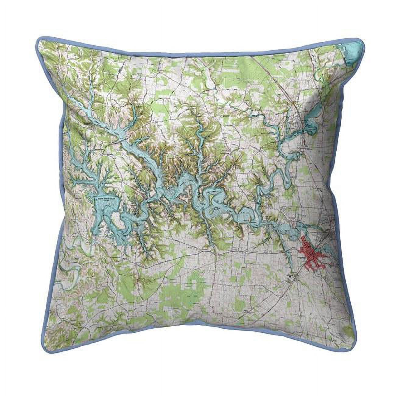 Picture of Betsy Drake HJ613 18 x 18 in. Tims Ford Lake&#44; TN Nautical Map Large Corded Indoor & Outdoor Pillow