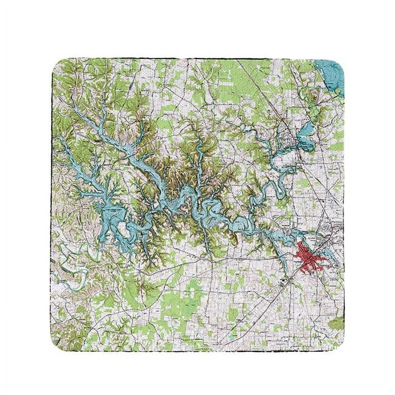 Picture of Betsy Drake CT613 4 x 4 in. Tims Ford Lake, TN Nautical Map Coaster - Set of 4
