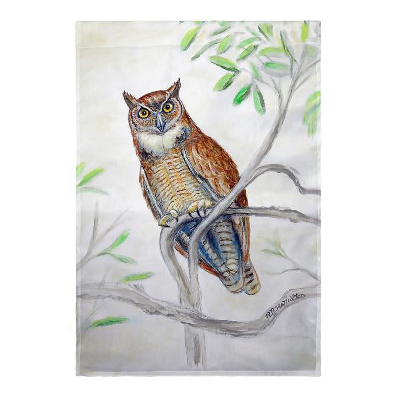 12.5 x 18 in. Great Horned Owl Garden Flag