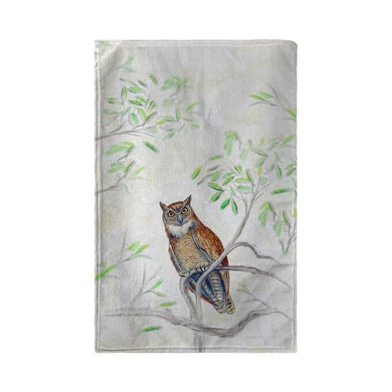 Picture of Betsy Drake KT714 16 x 25 in. Great Horned Owl Kitchen Towel