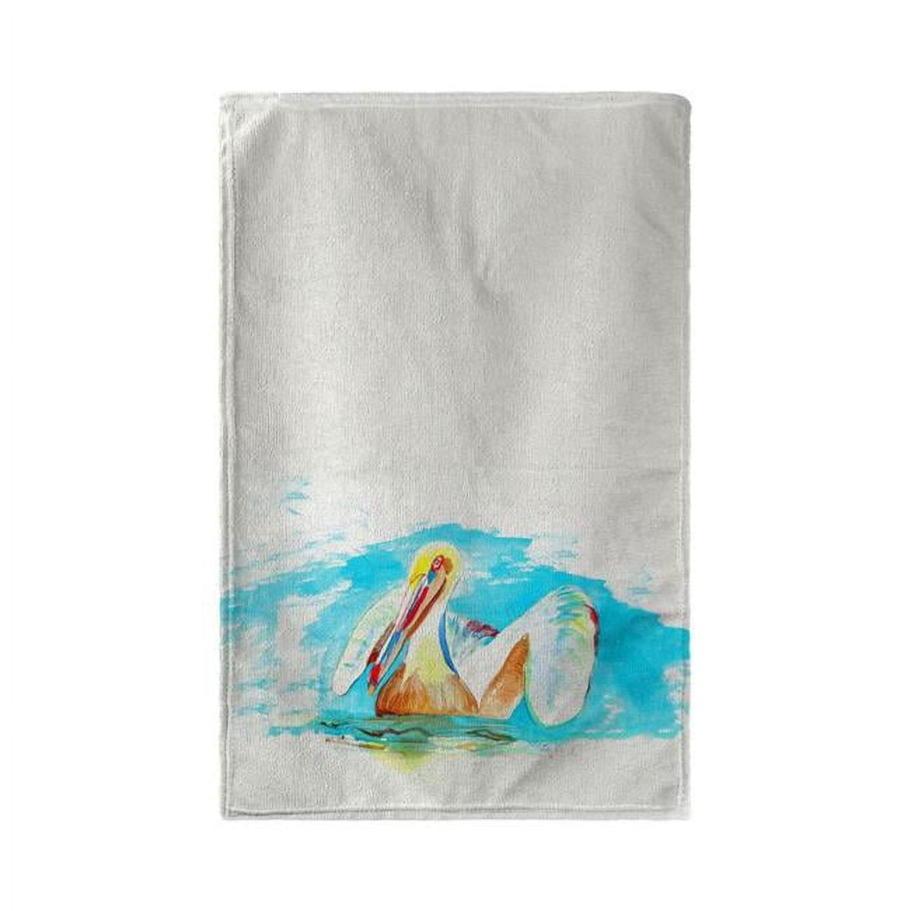Picture of Betsy Drake KT715 16 x 25 in. Pelican in Teal Kitchen Towel