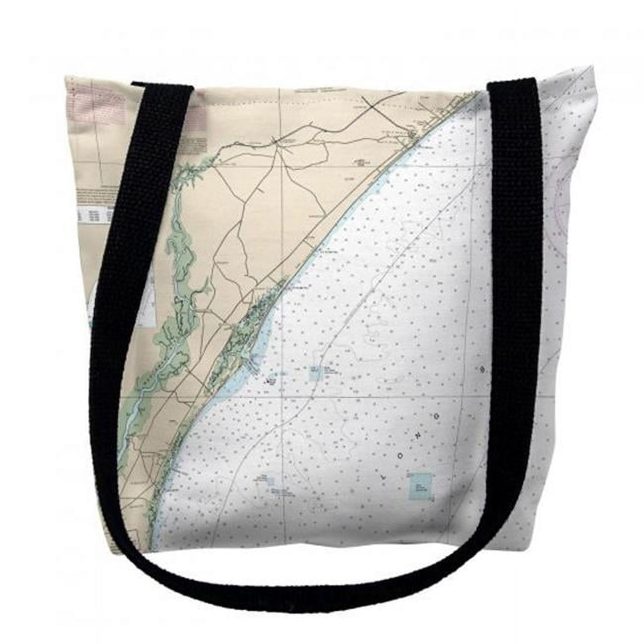 TY11535PIM 16 x 16 in. Pawleys Island South Carolina Nautical Map Tote Bag - Medium -  Betsy Drake