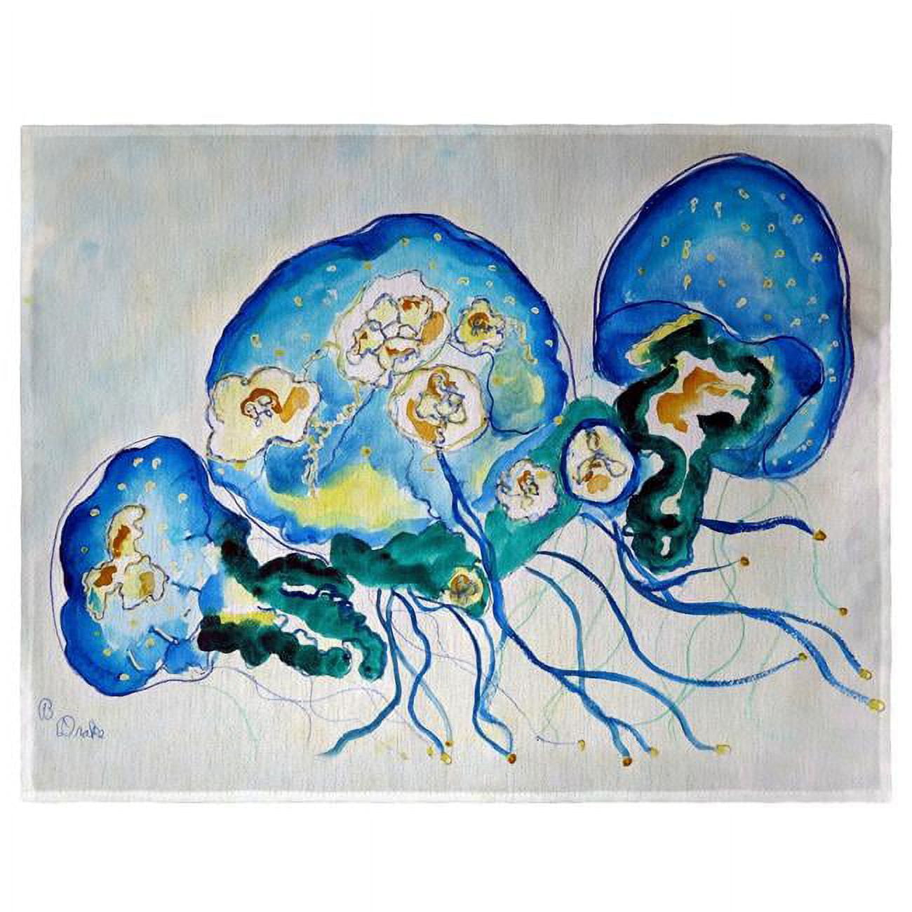Picture of Betsy Drake PM1020 Multi-Jellyfish Place Mat - Set of 4