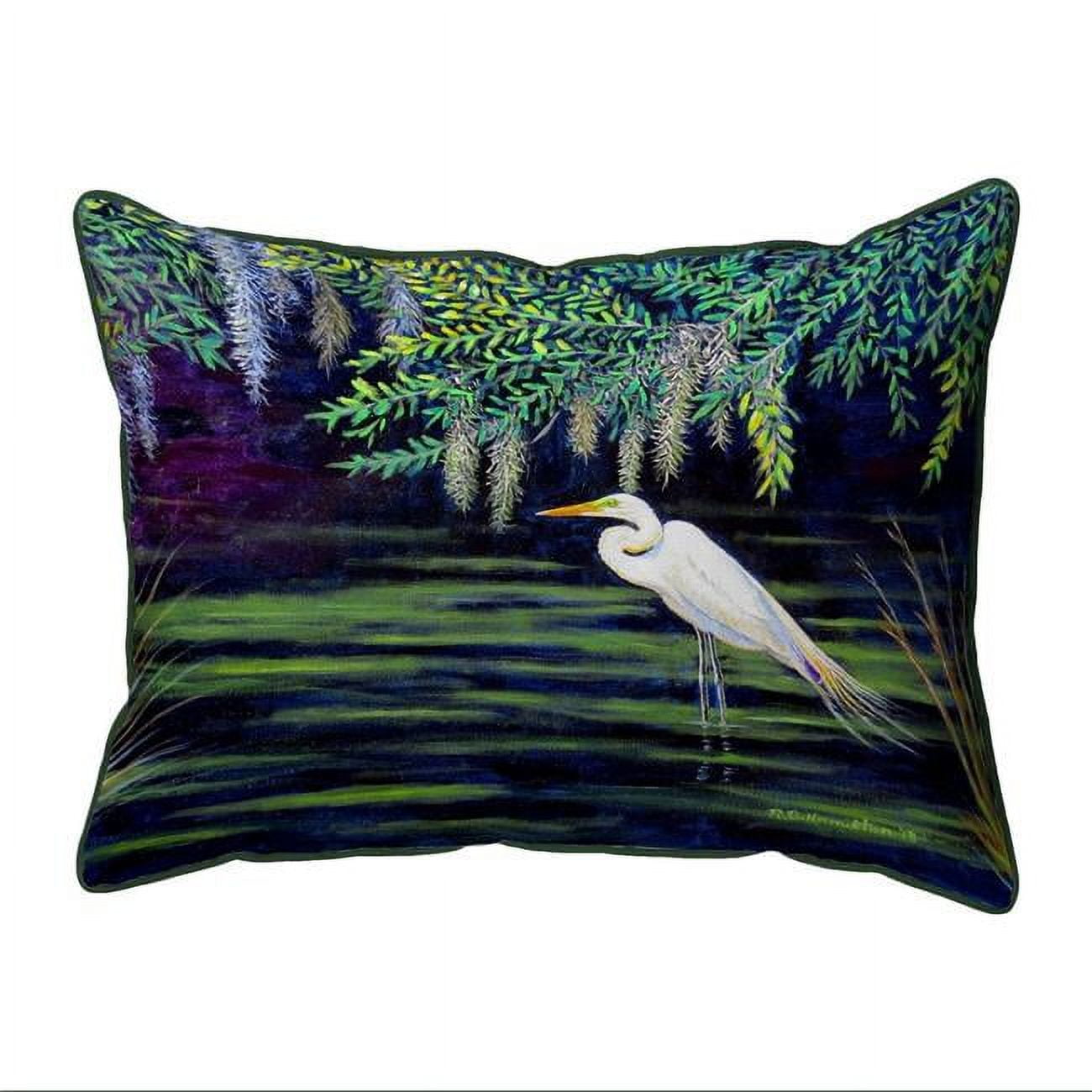 11 x 14 in. Egret Lagoon Small Indoor & Outdoor Pillow