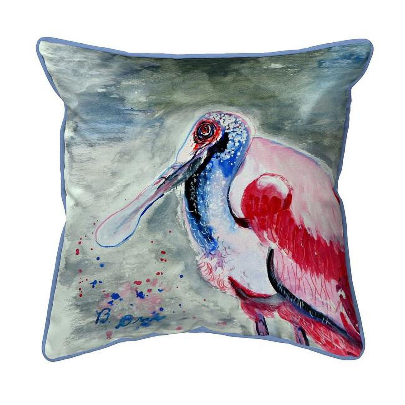 12 x 12 in. Amelia Spoonbill Small Indoor & Outdoor Pillow