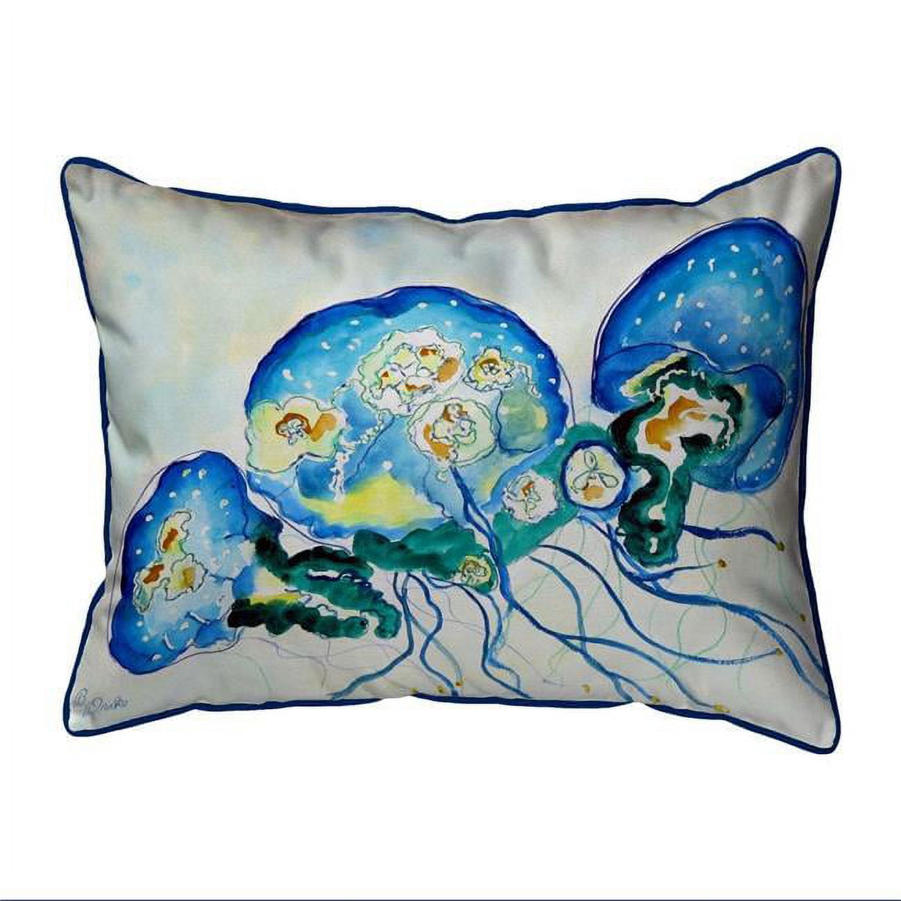 11 x 14 in. Multi Jellyfish Small Indoor & Outdoor Pillow