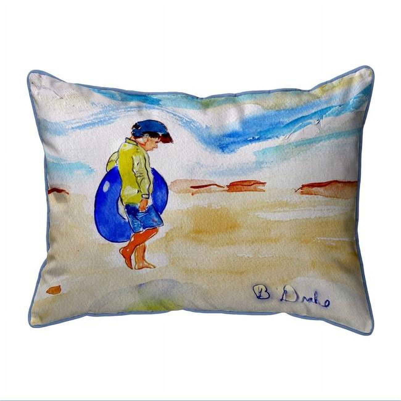 11 x 14 in. Boy & Innertube Small Indoor & Outdoor Pillow