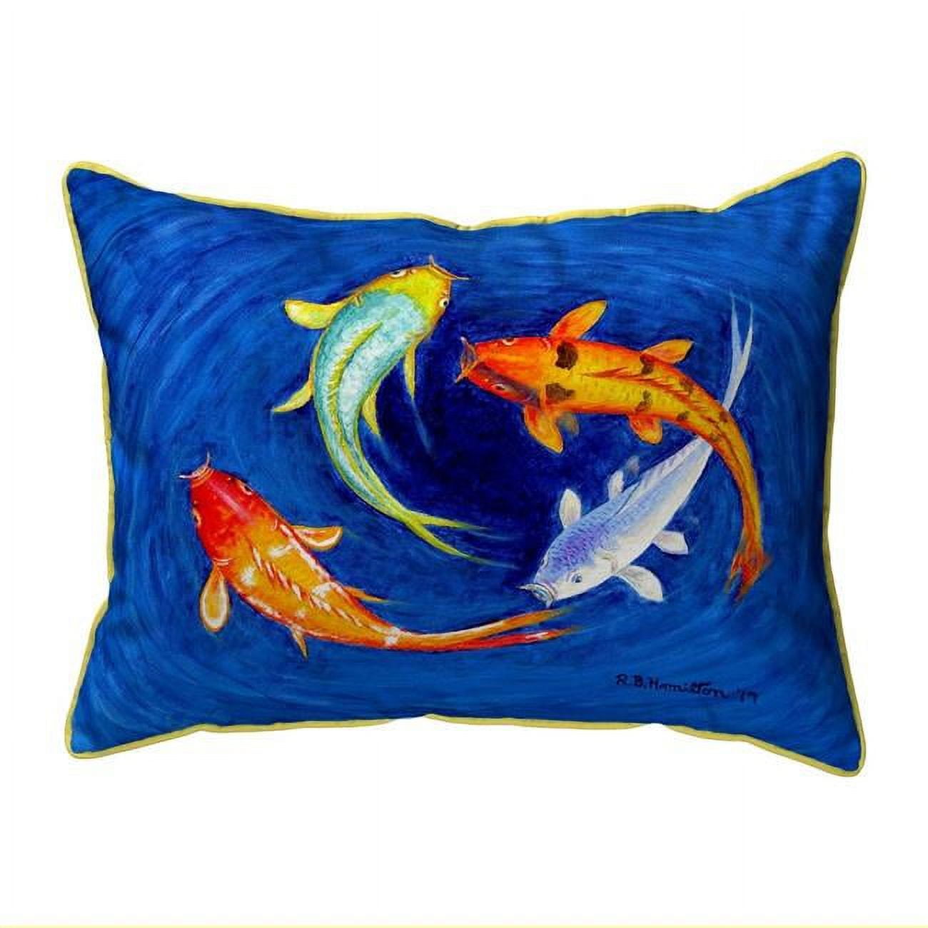 20 x 24 in. Swirling Koi Extra Large Zippered Pillow
