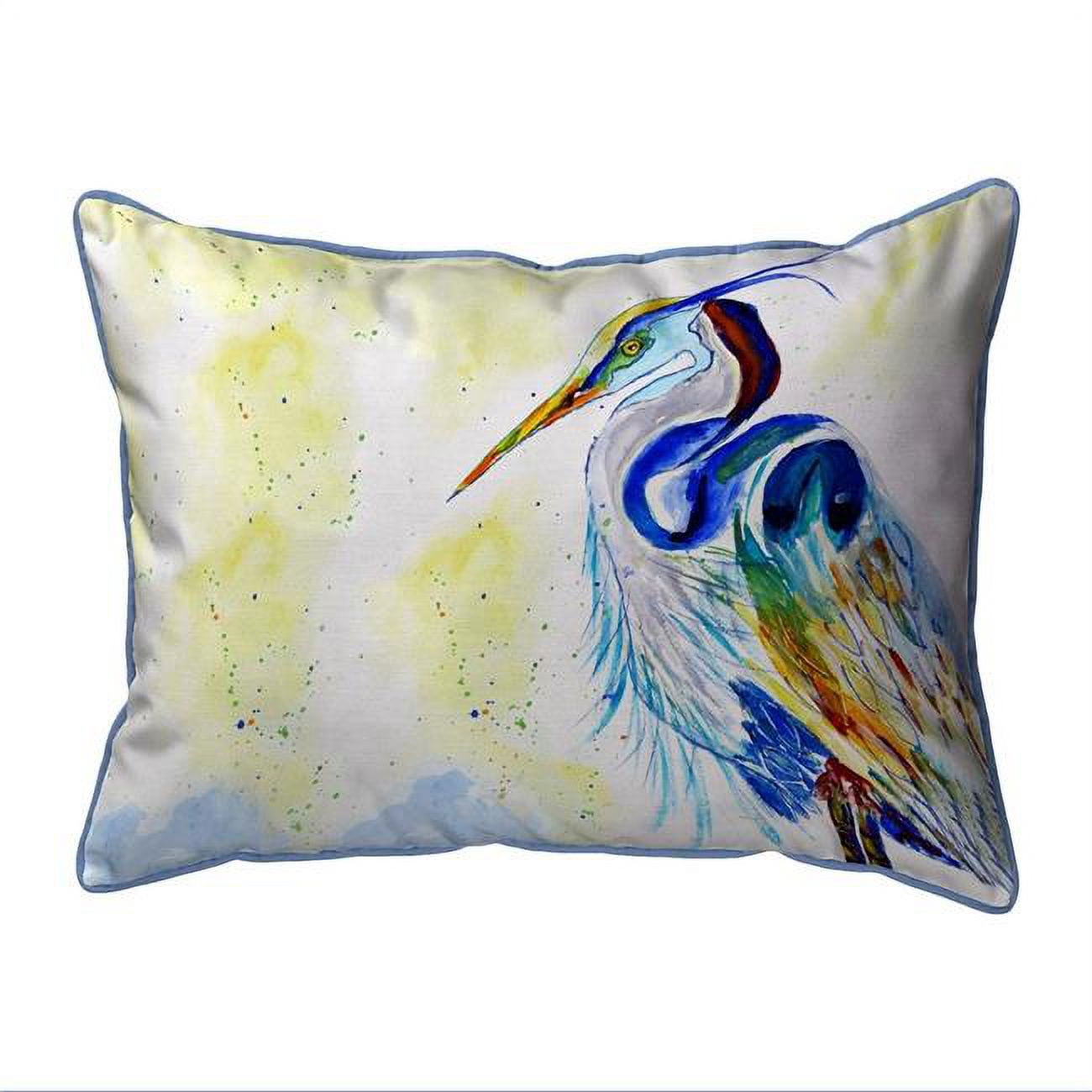 20 x 24 in. Watercolor Heron Extra Large Zippered Pillow