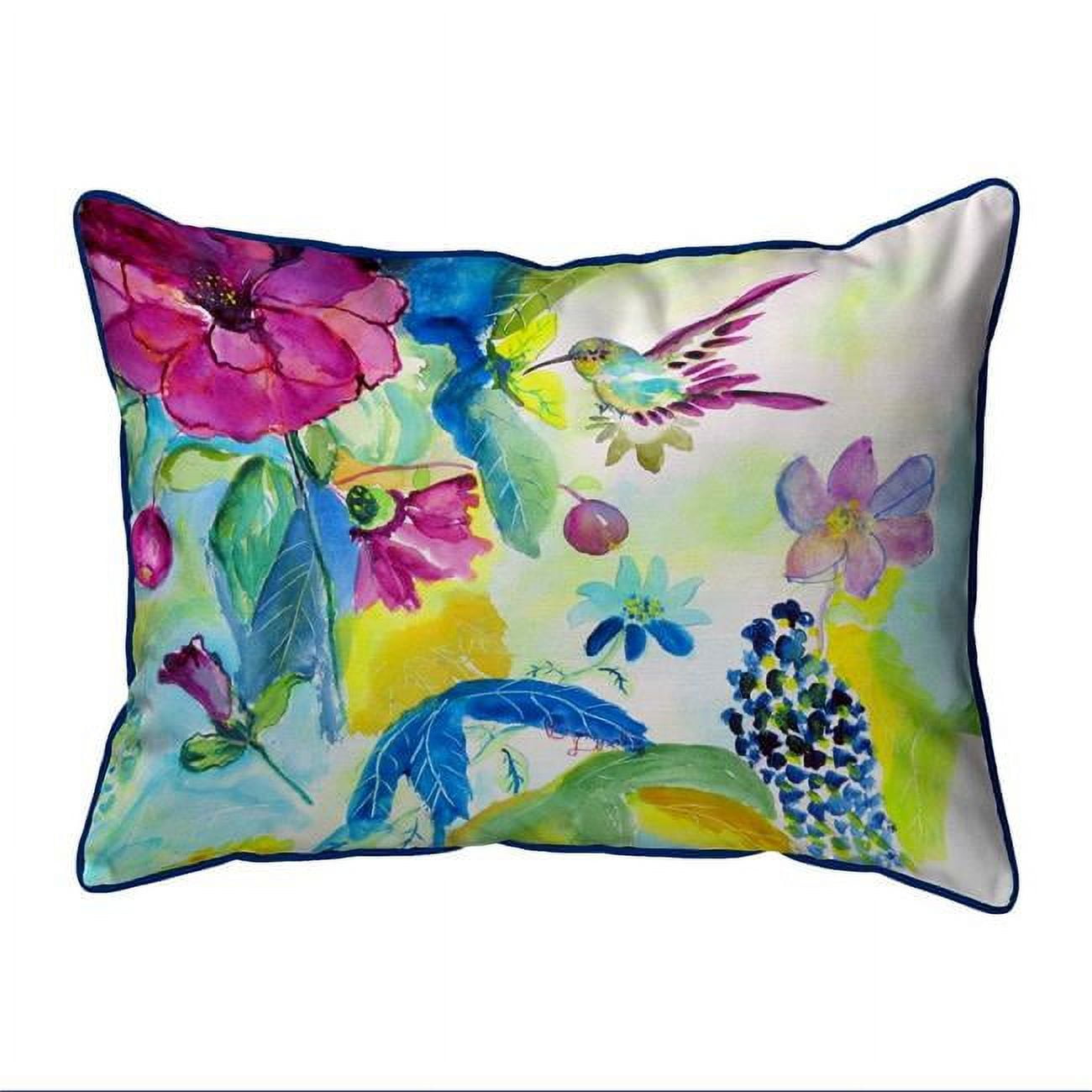 20 x 24 in. Hummingbird & Garden Extra Large Zippered Pillow