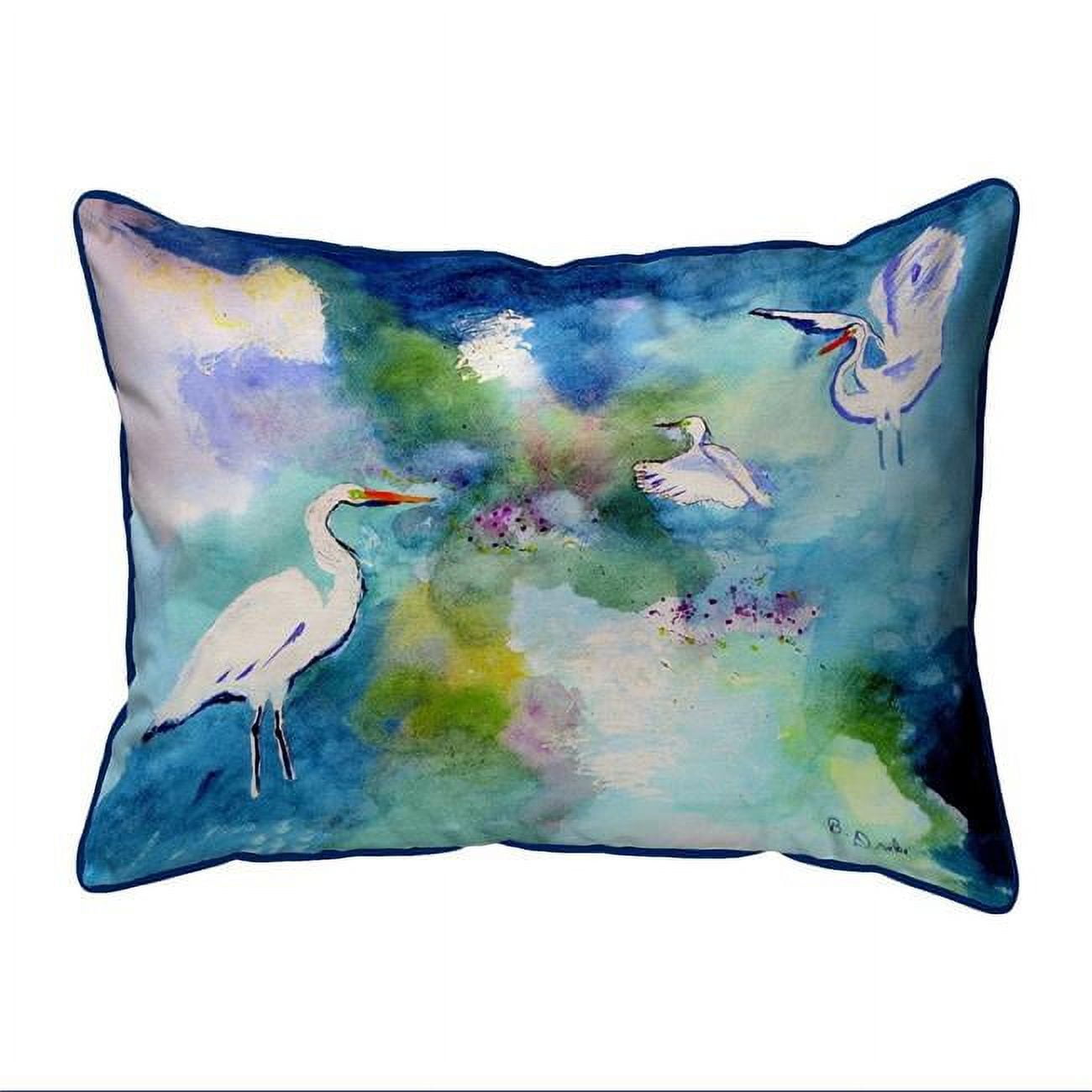 20 x 24 in. Three Egrets Extra Large Zippered Pillow