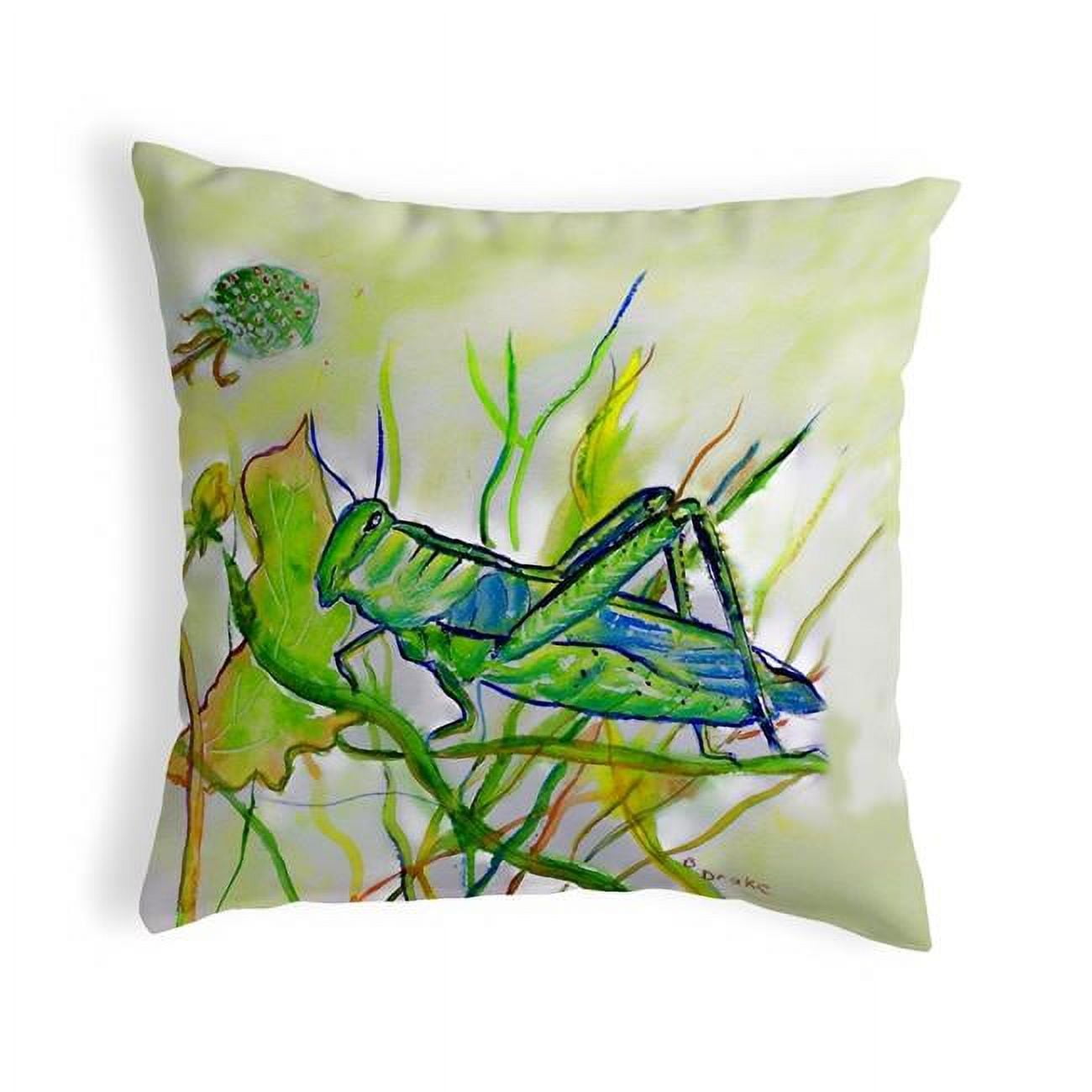 12 x 12 in. Grasshopper Small No-Cord Pillow
