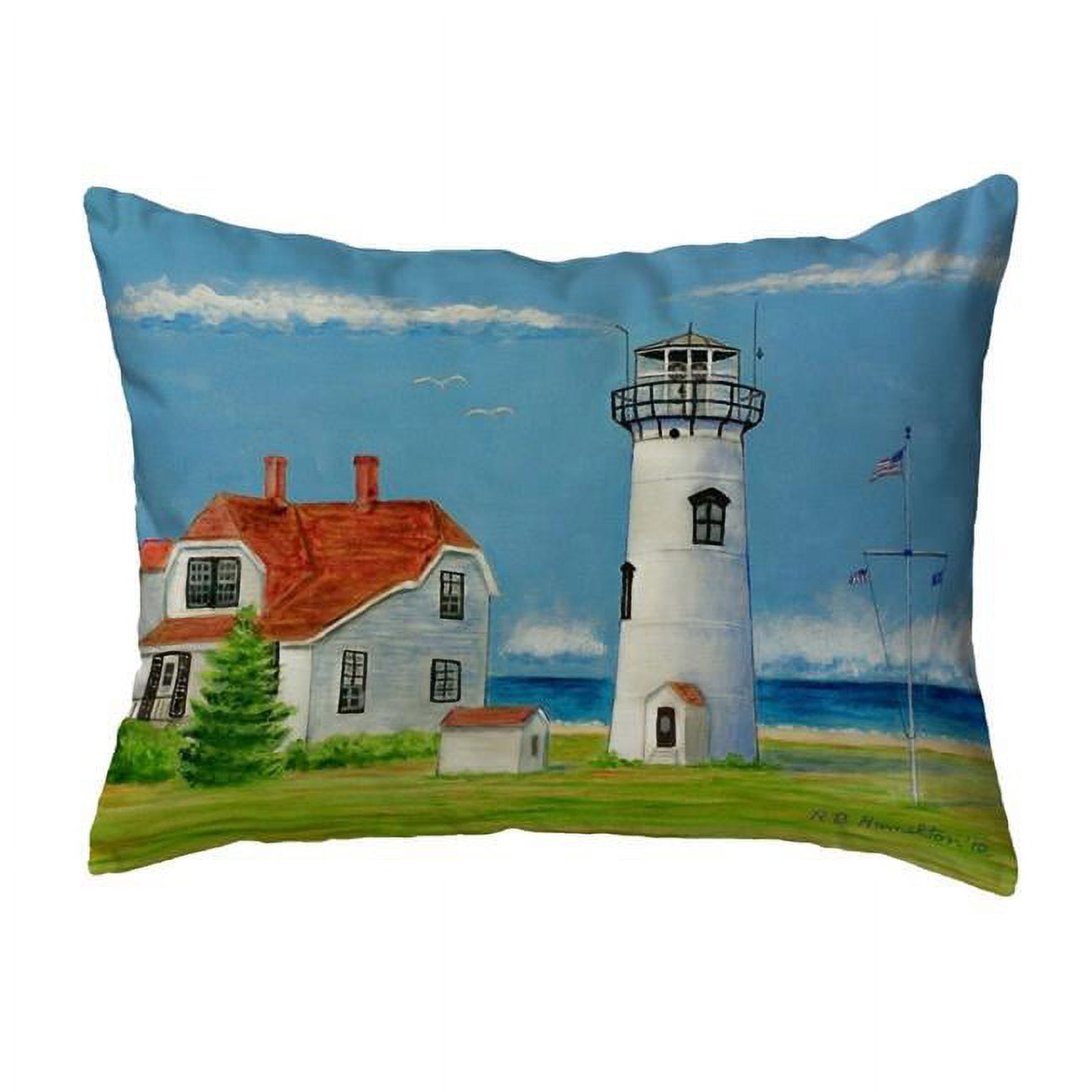 11 x 14 in. Chatham MA Lighthouse Small No-Cord Pillow