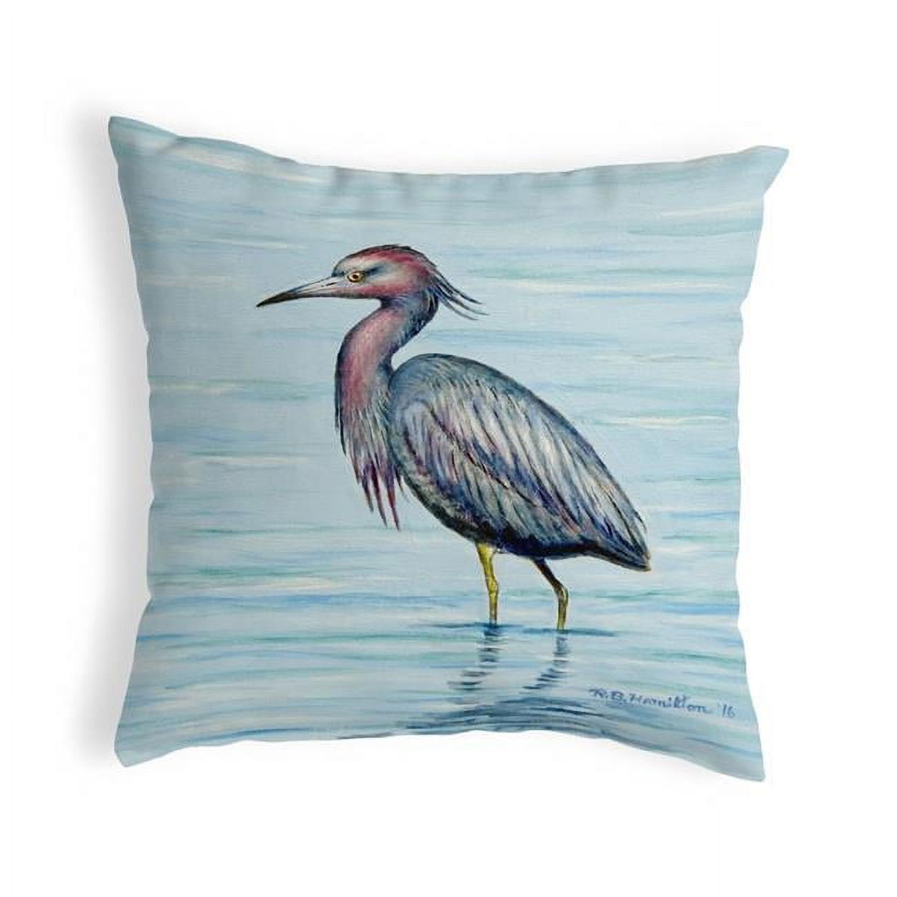 12 x 12 in. Dicks Little Blue Heron Small No-Cord Pillow