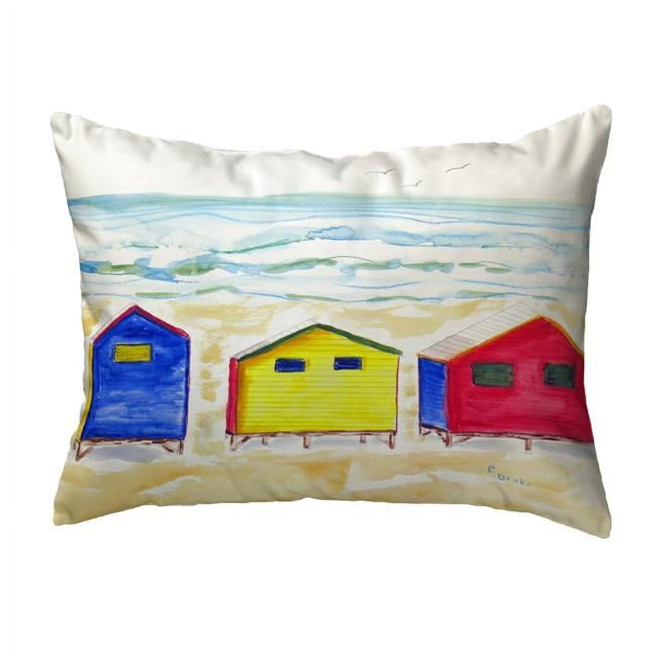 11 x 14 in. Beach Bungalows Small No-Cord Pillow