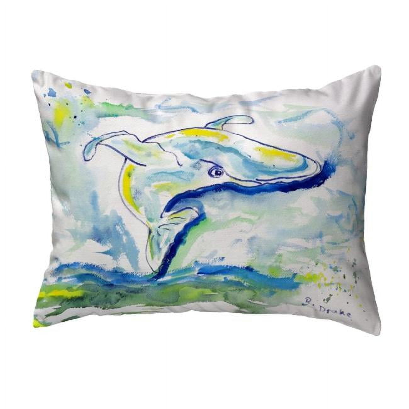 11 x 14 in. Blue Whale Small No-Cord Pillow