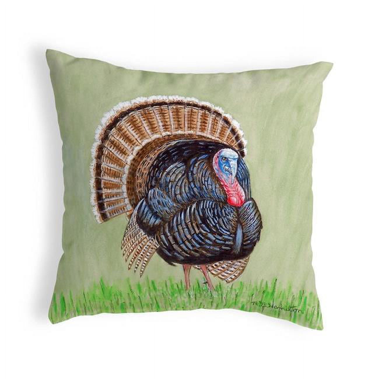 12 x 12 in. Wild Turkey Small No-Cord Pillow
