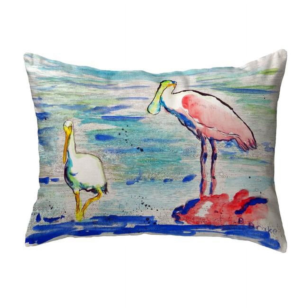 11 x 14 in. Spoonbill & Ibis Small No-Cord Pillow