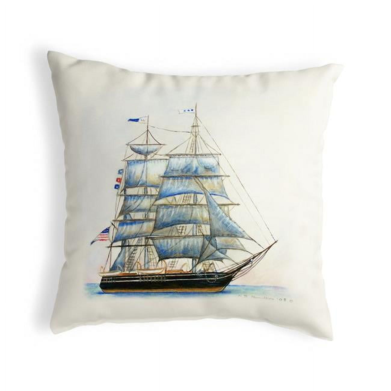 12 x 12 in. Whaling Ship Small No-Cord Pillow