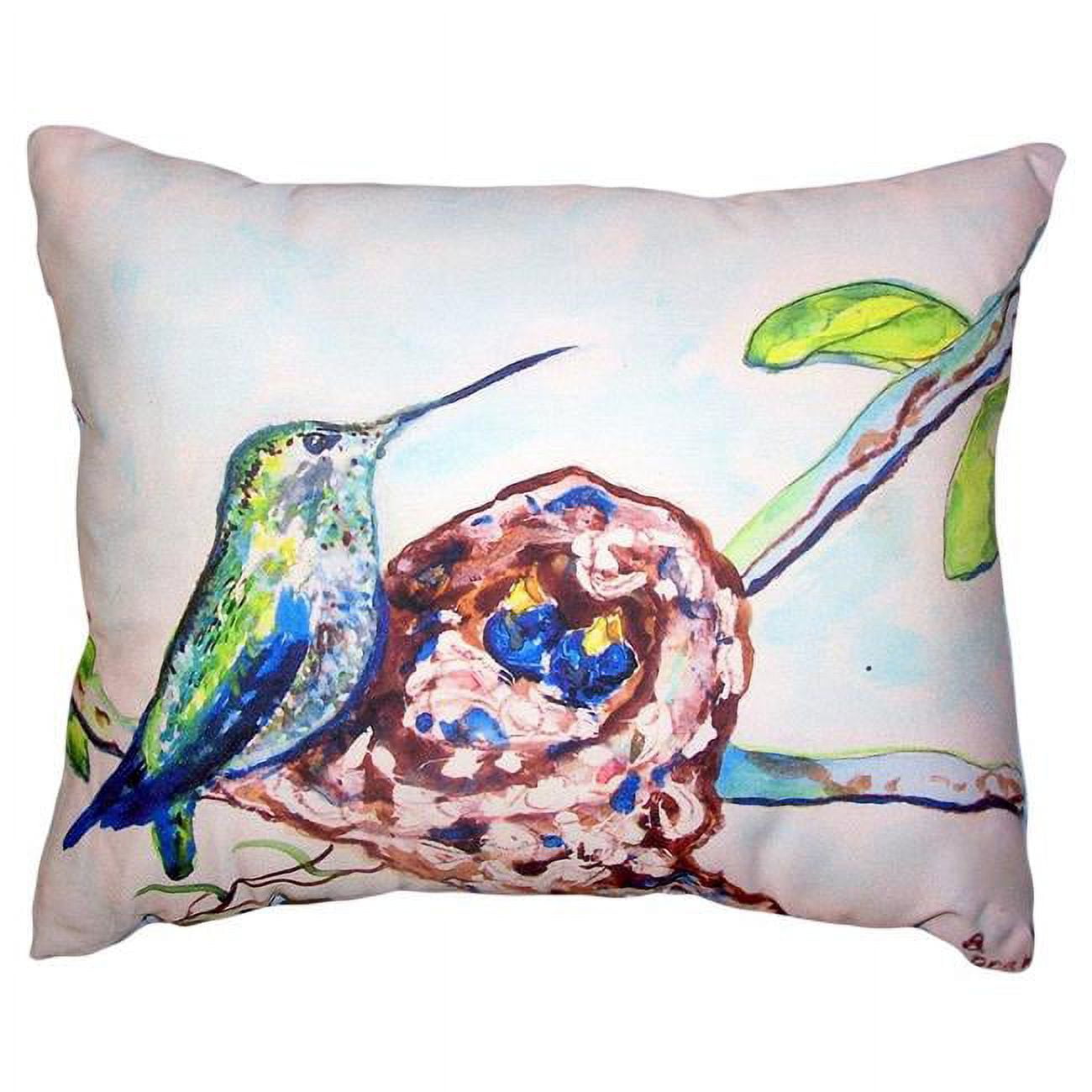 11 x 14 in. Hummingbird & Chicks Small No-Cord Pillow