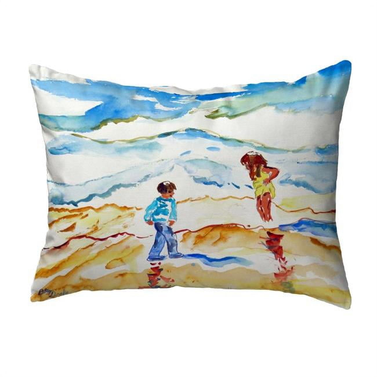 11 x 14 in. Wading At the Beach Small No-Cord Pillow