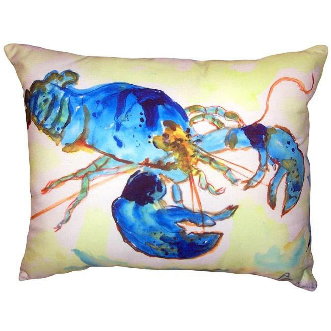 11 x 14 in. Green-Blue Lobster Small No-Cord Pillow