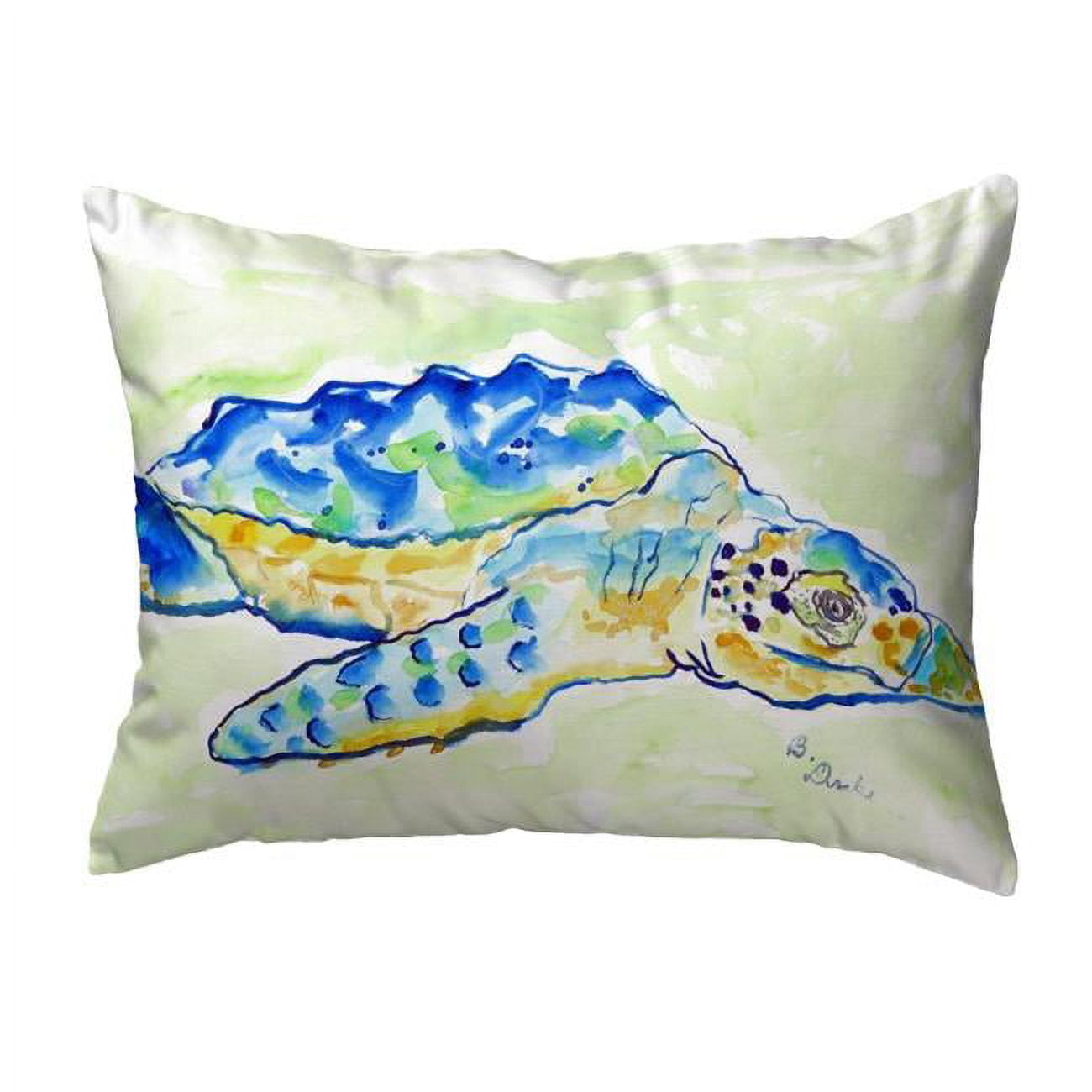 11 x 14 in. Loggerhead Turtle Small No-Cord Pillow