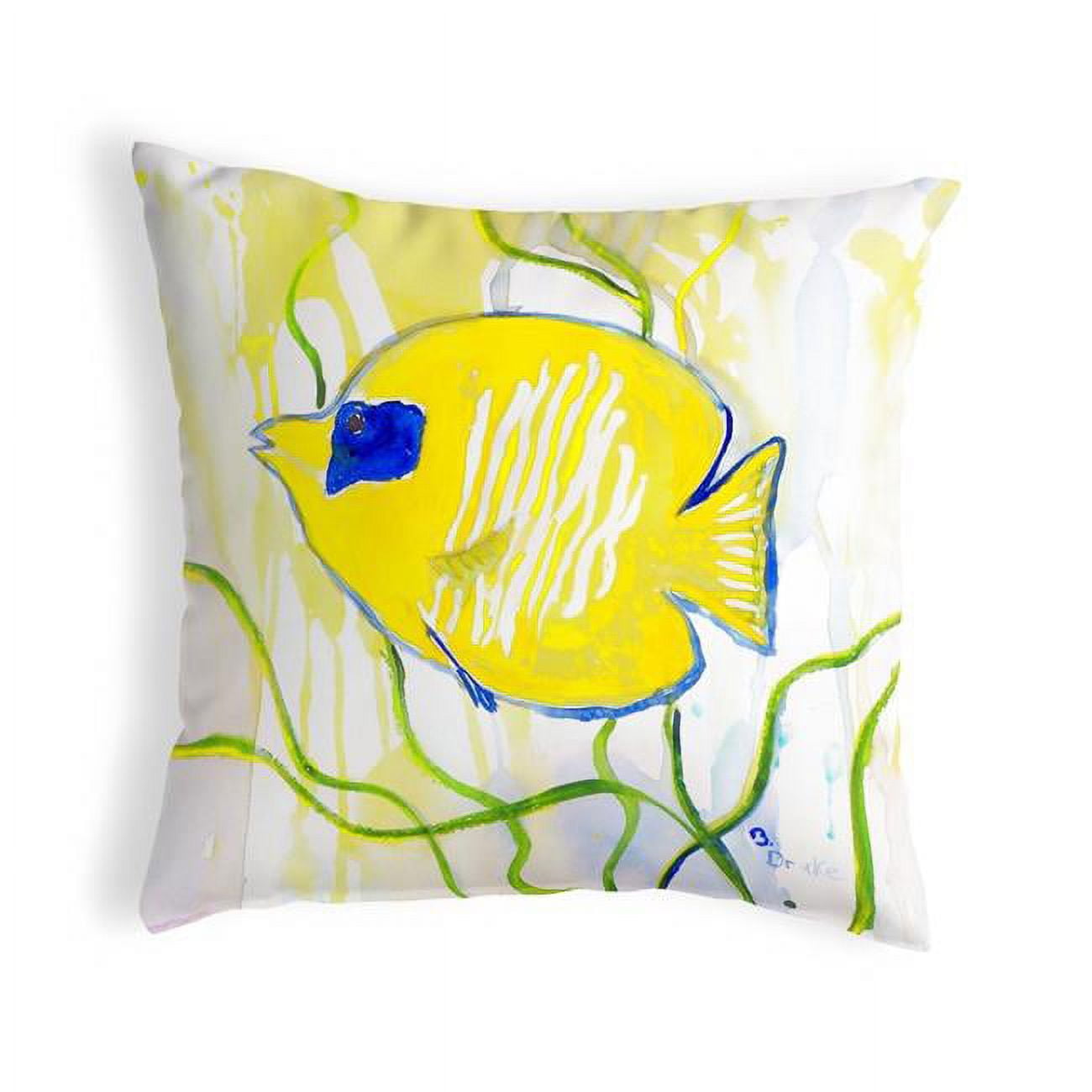 12 x 12 in. Yellow Tang Small No-Cord Pillow