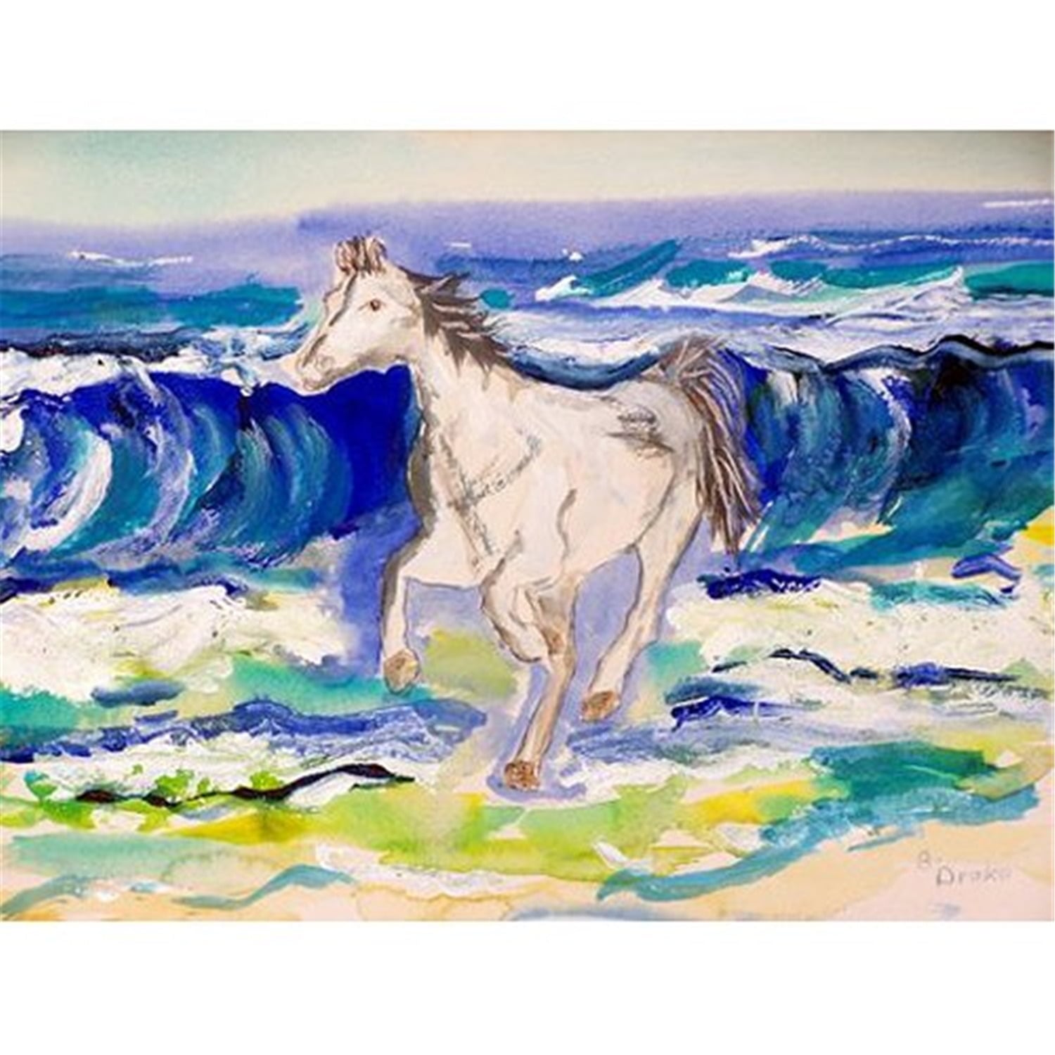 Picture of Betsy Drake PM957 Horse & Surf Place Mat - Set of 4