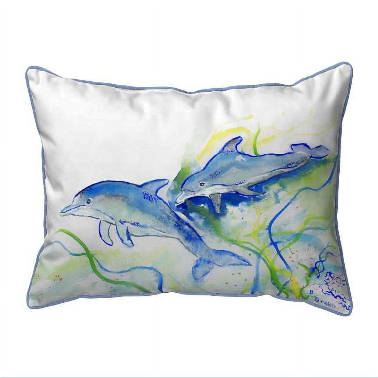 20 x 24 in. Betsys Dolphins Extra Large Zippered Pillow
