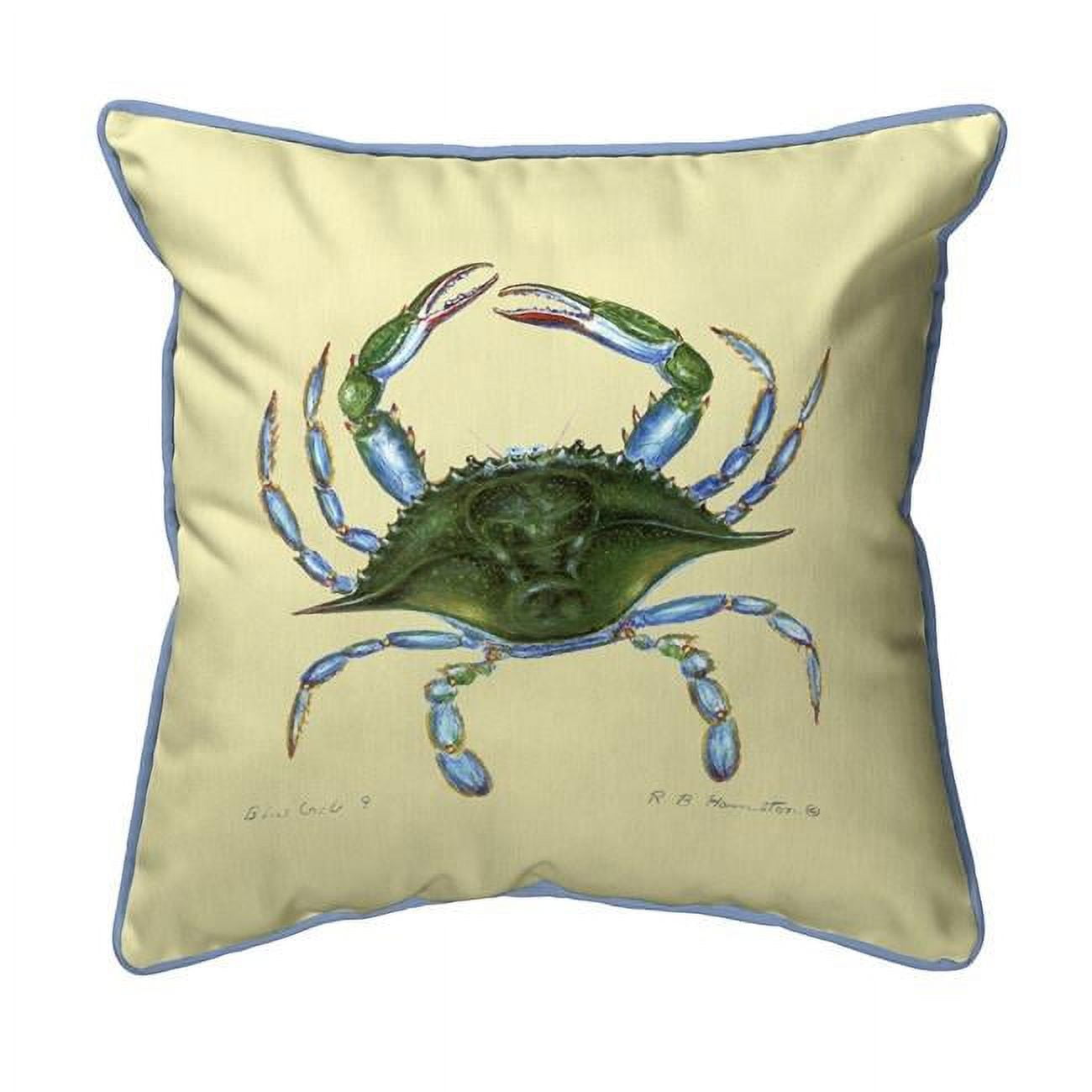 22 x 22 in. Blue Crab - Female Extra Large Zippered Pillow