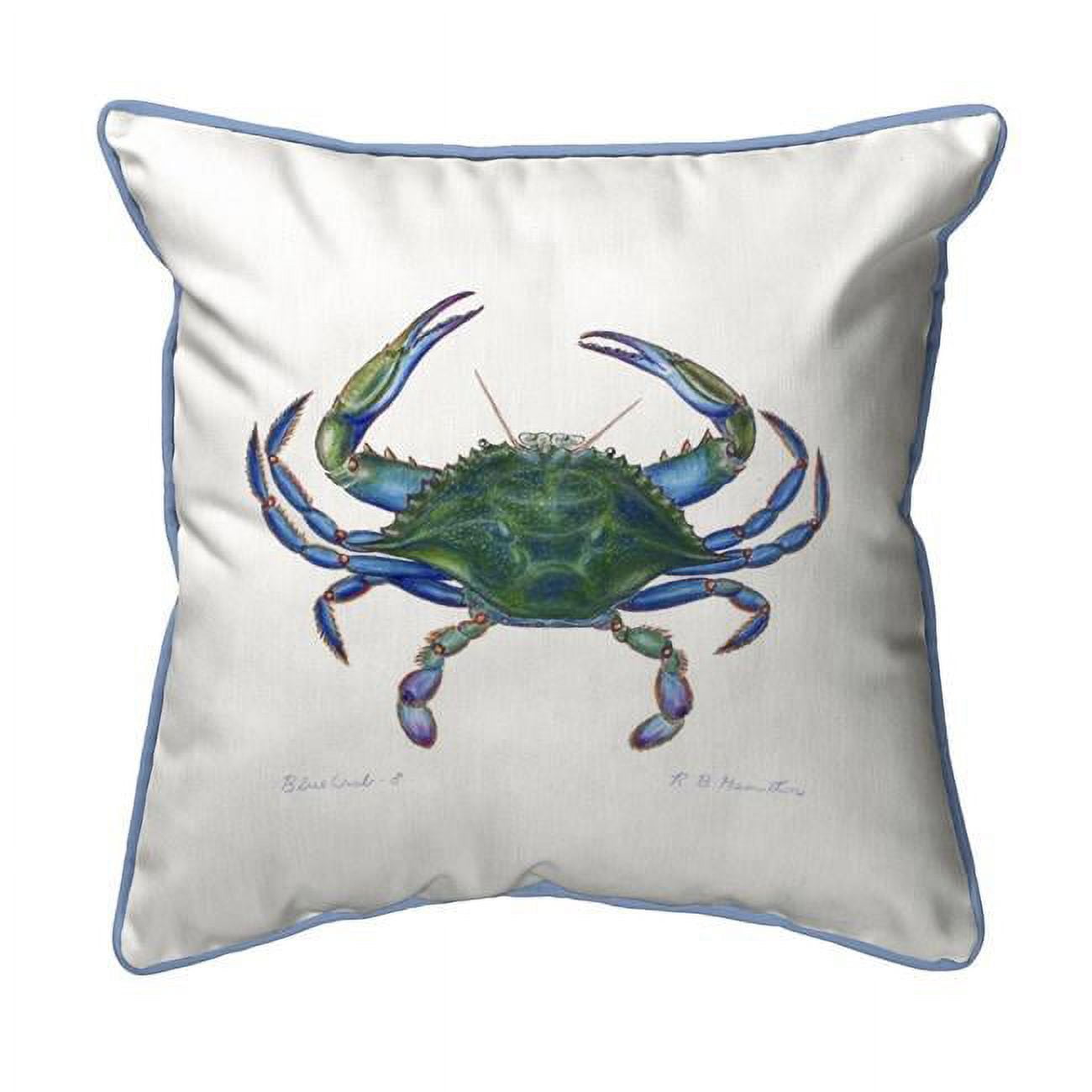 22 x 22 in. Blue Crab - Male Extra Large Zippered Pillow