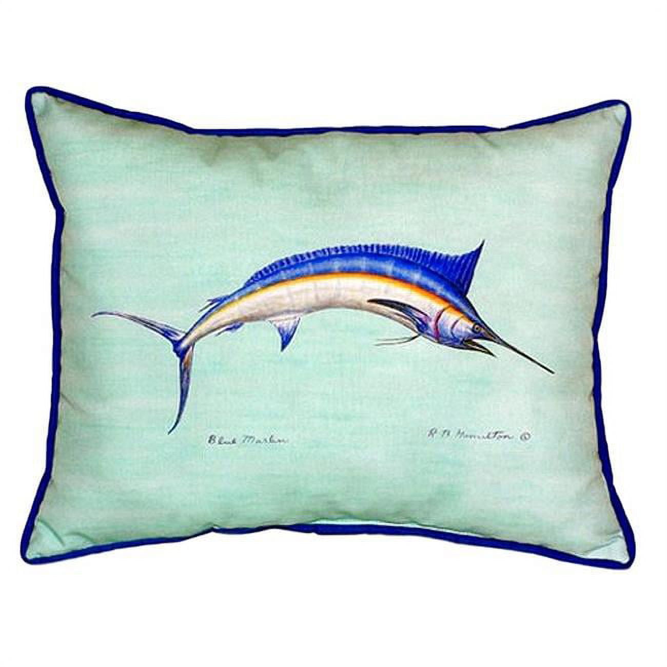 16 x 20 in. Blue Marlin Teal Large Indoor & Outdoor Pillow
