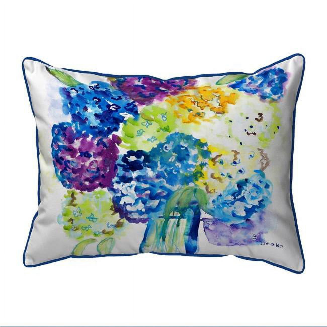 20 x 24 in. Betsys Hydrangea Extra Large Zippered Pillow