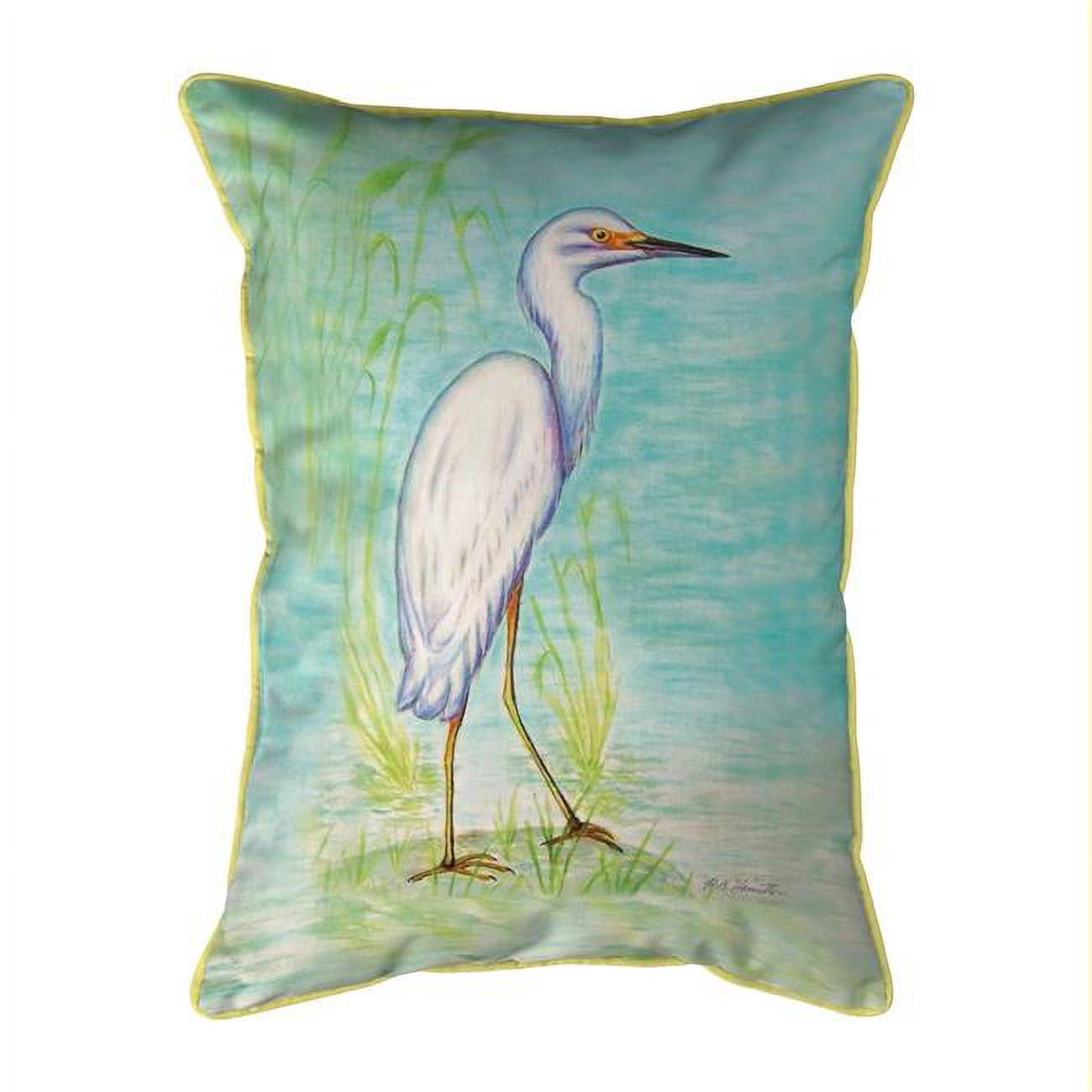 20 x 24 in. Snowy Egret Extra Large Zippered Pillow