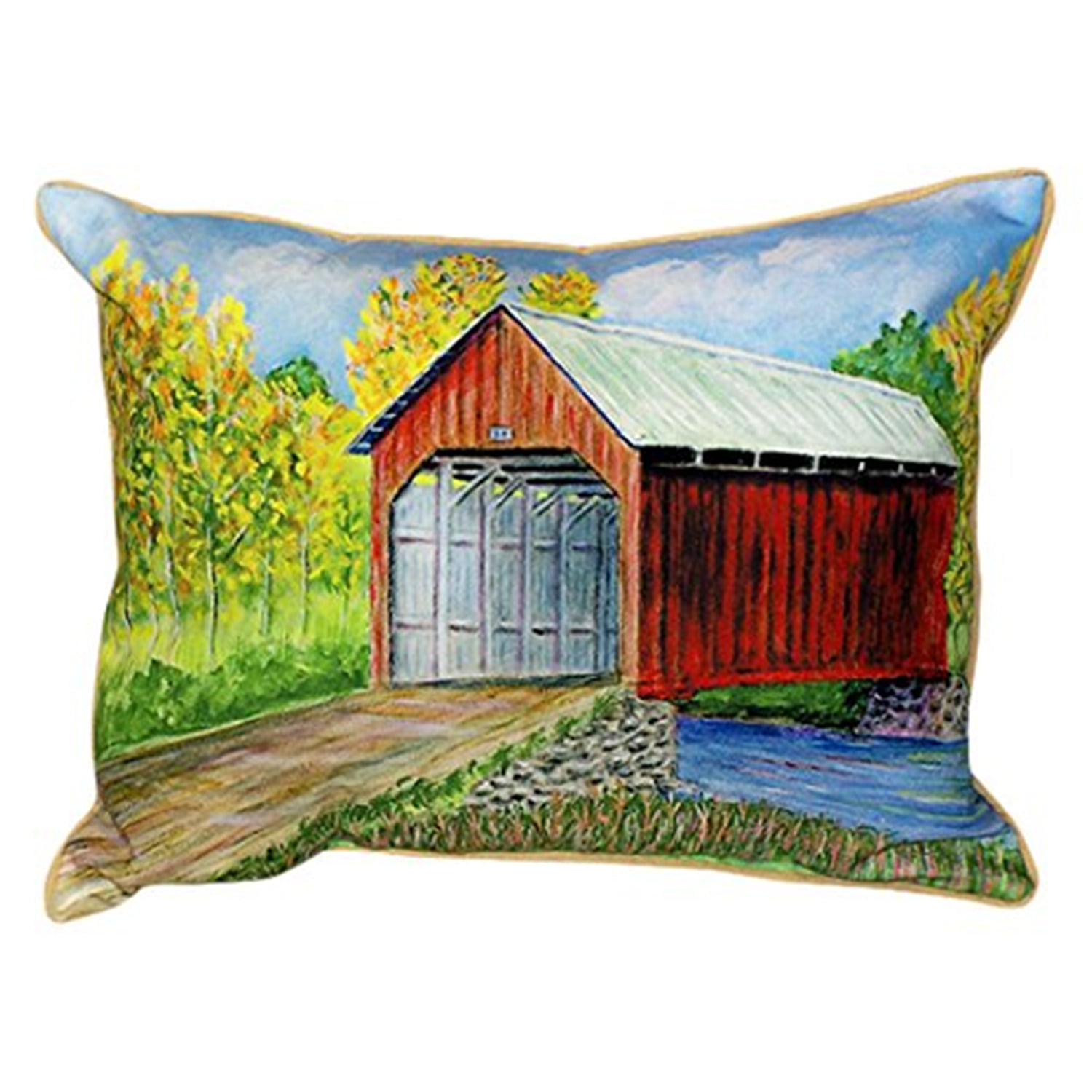 16 x 20 in. Dicks Covered Bridge Large Indoor & Outdoor Pillow