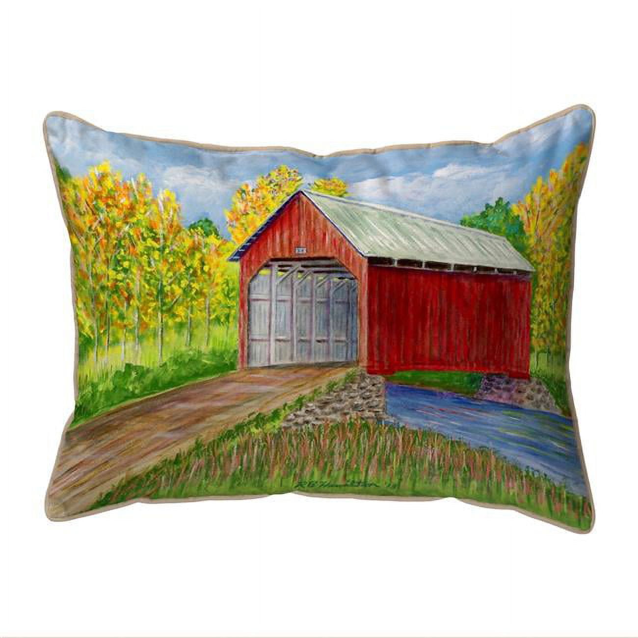 20 x 24 in. Dicks Covered Bridge Extra Large Zippered Pillow