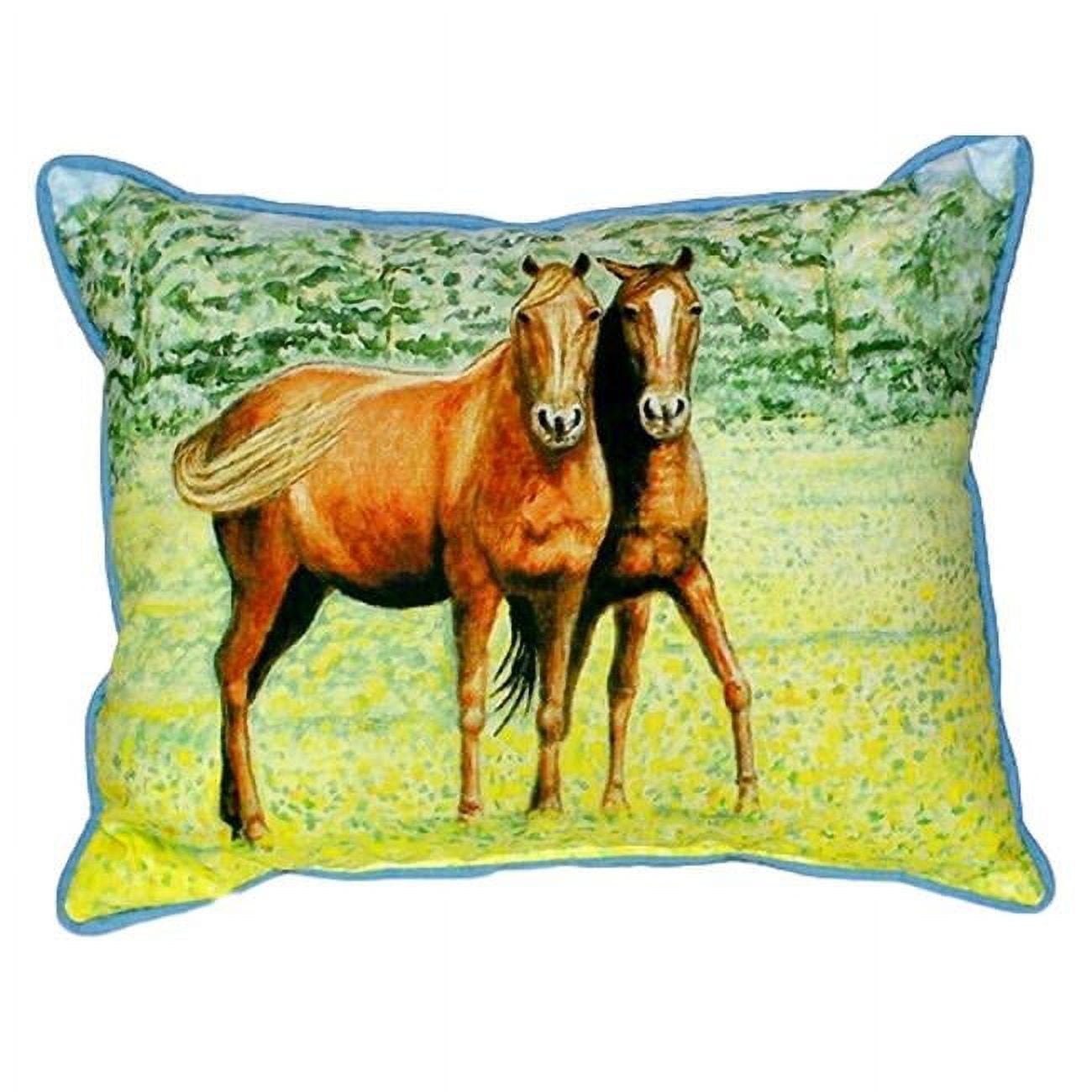 16 x 20 in. Two Horses Large Indoor & Outdoor Pillow