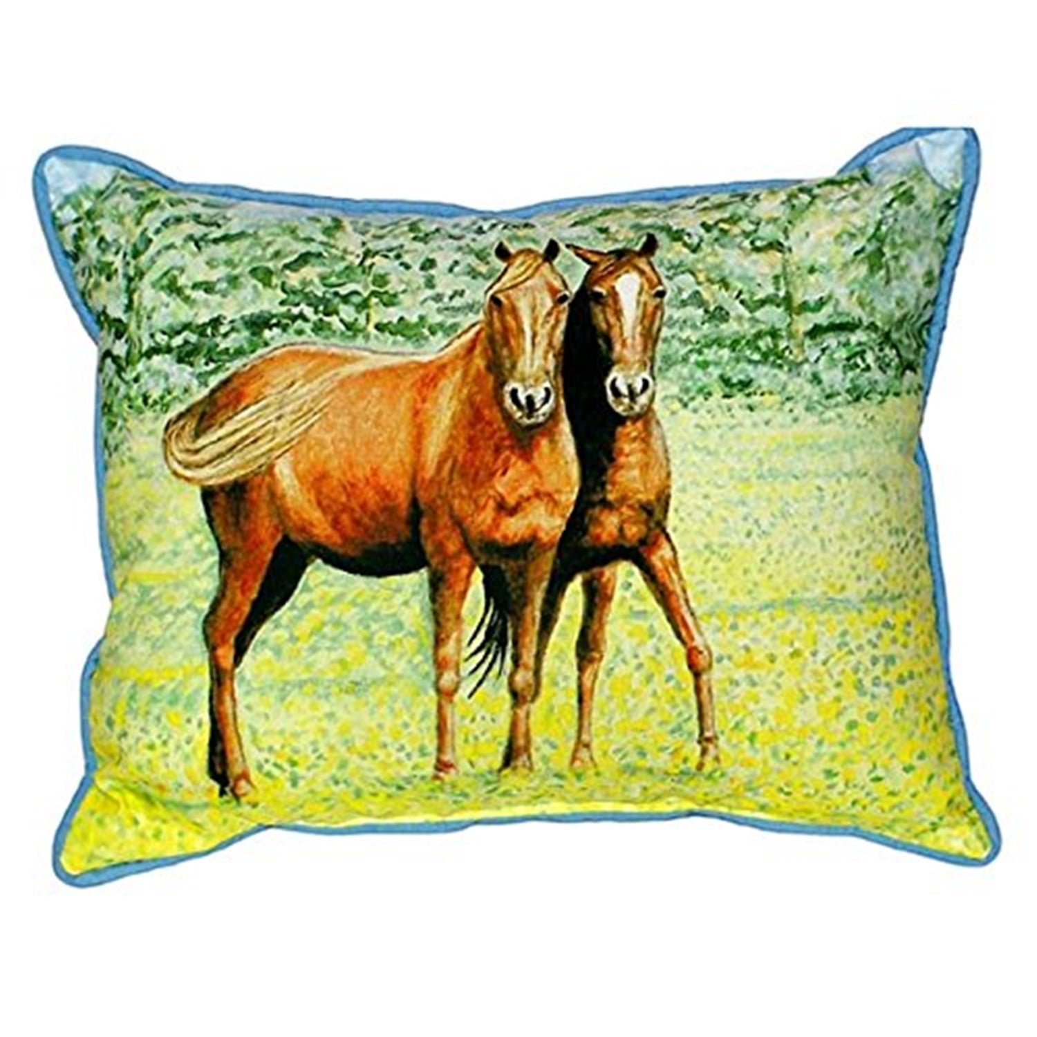 20 x 24 in. Two Horses Extra Large Zippered Pillow