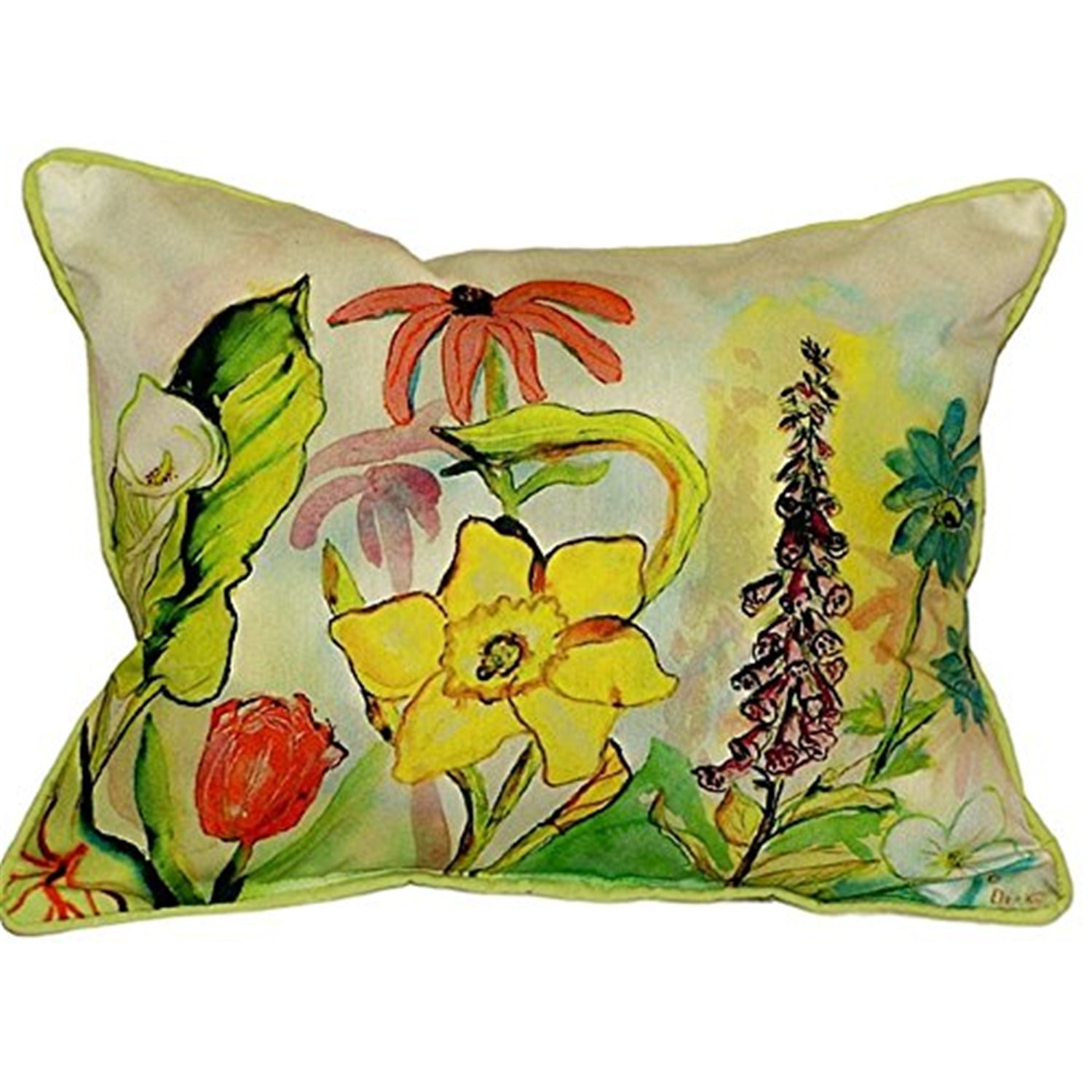 20 x 24 in. Betsys Garden Extra Large Zippered Pillow
