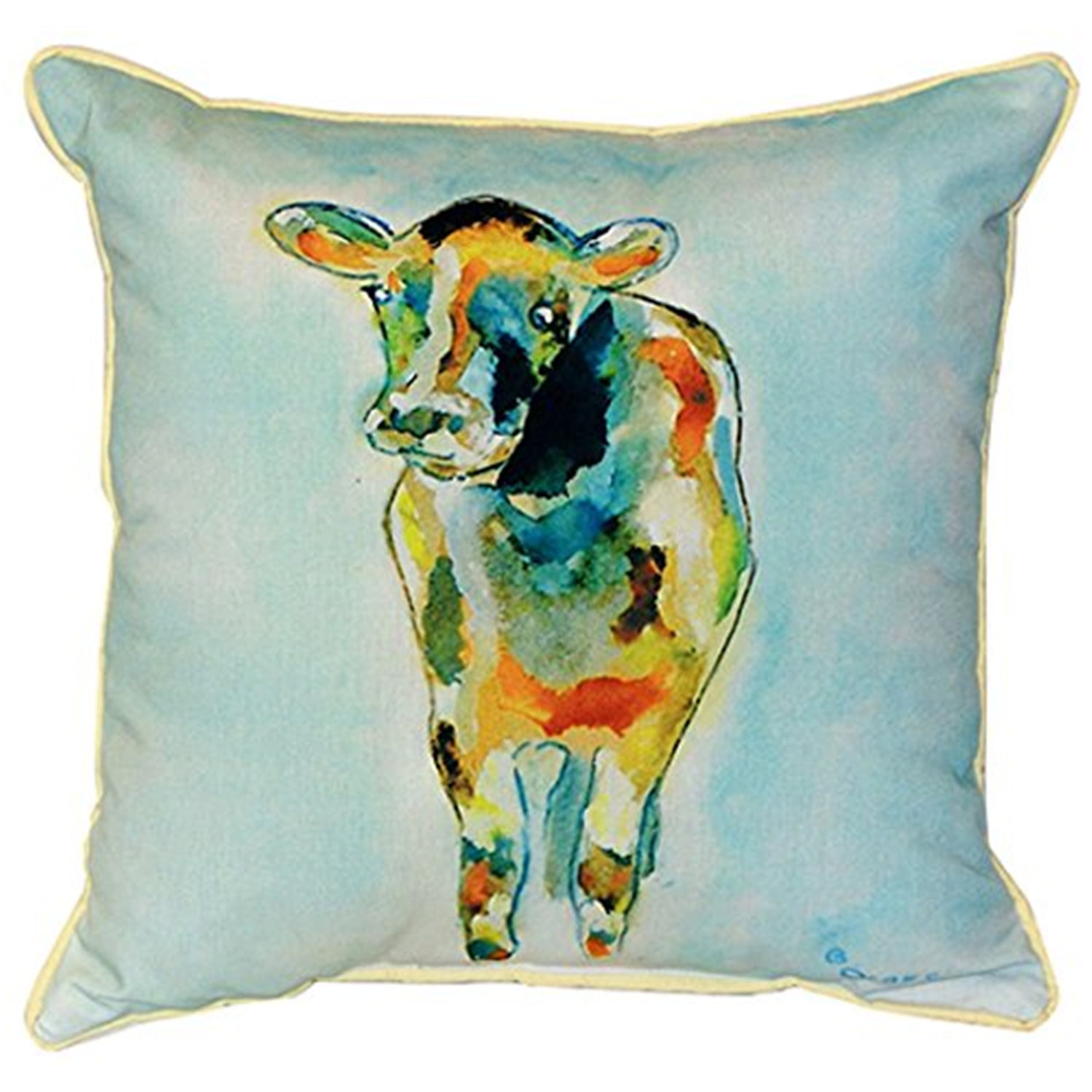 18 x 18 in. Betsys Cow Large Indoor & Outdoor Pillow