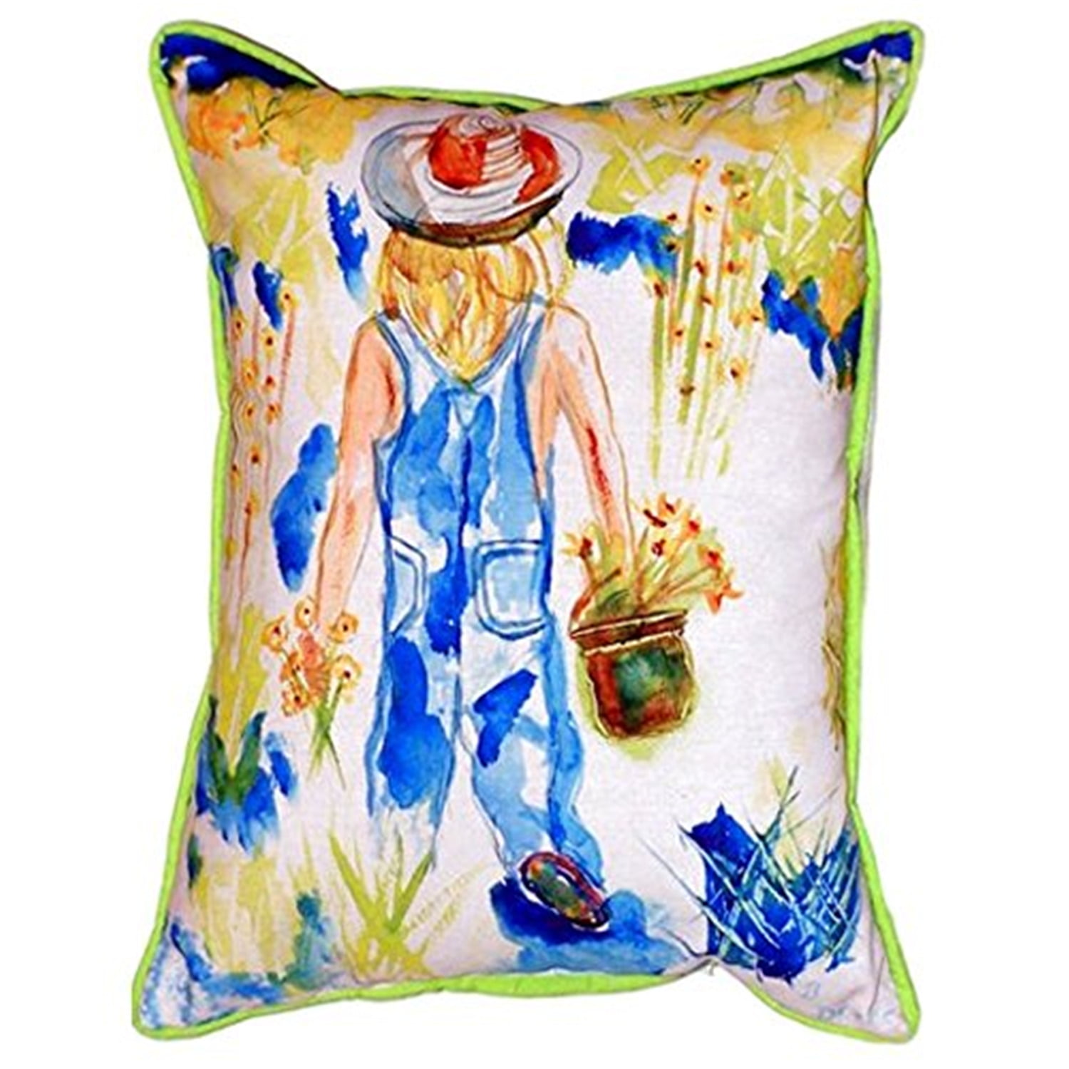 20 x 24 in. Garden Girl Extra Large Zippered Pillow