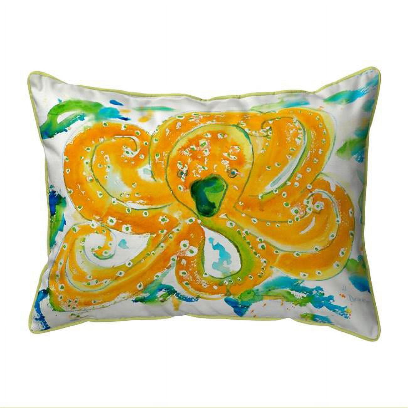 20 x 24 in. Orange Octopus Extra Large Zippered Pillow