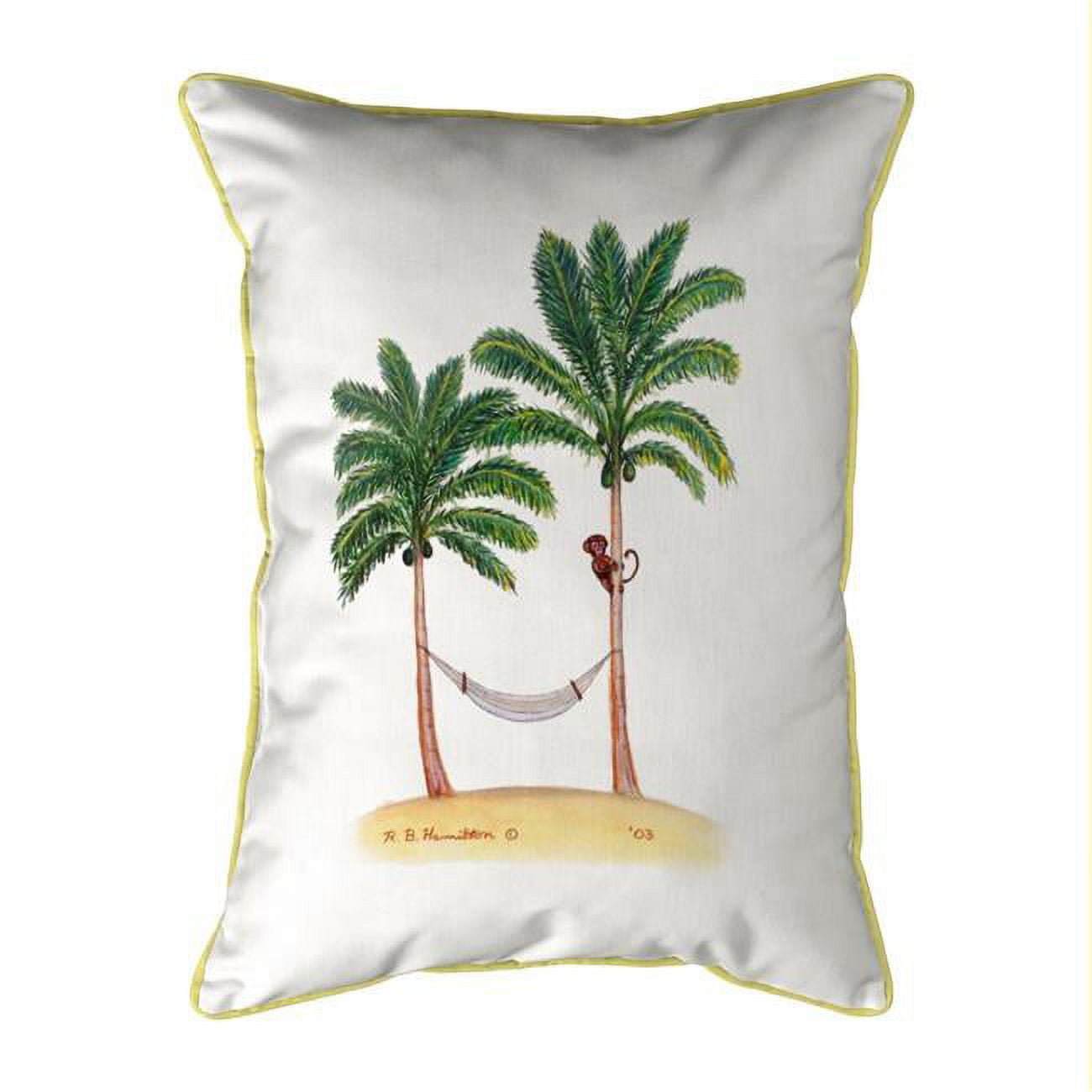 20 x 24 in. Palm Trees & Monkey Extra Large Zippered Pillow