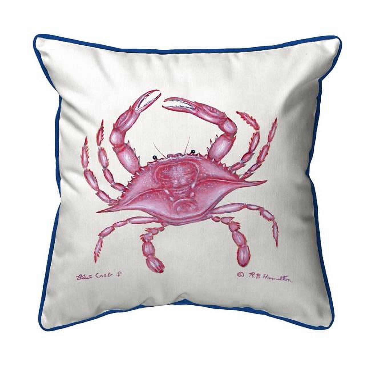 22 x 22 in. Pink Crab Extra Large Zippered Pillow