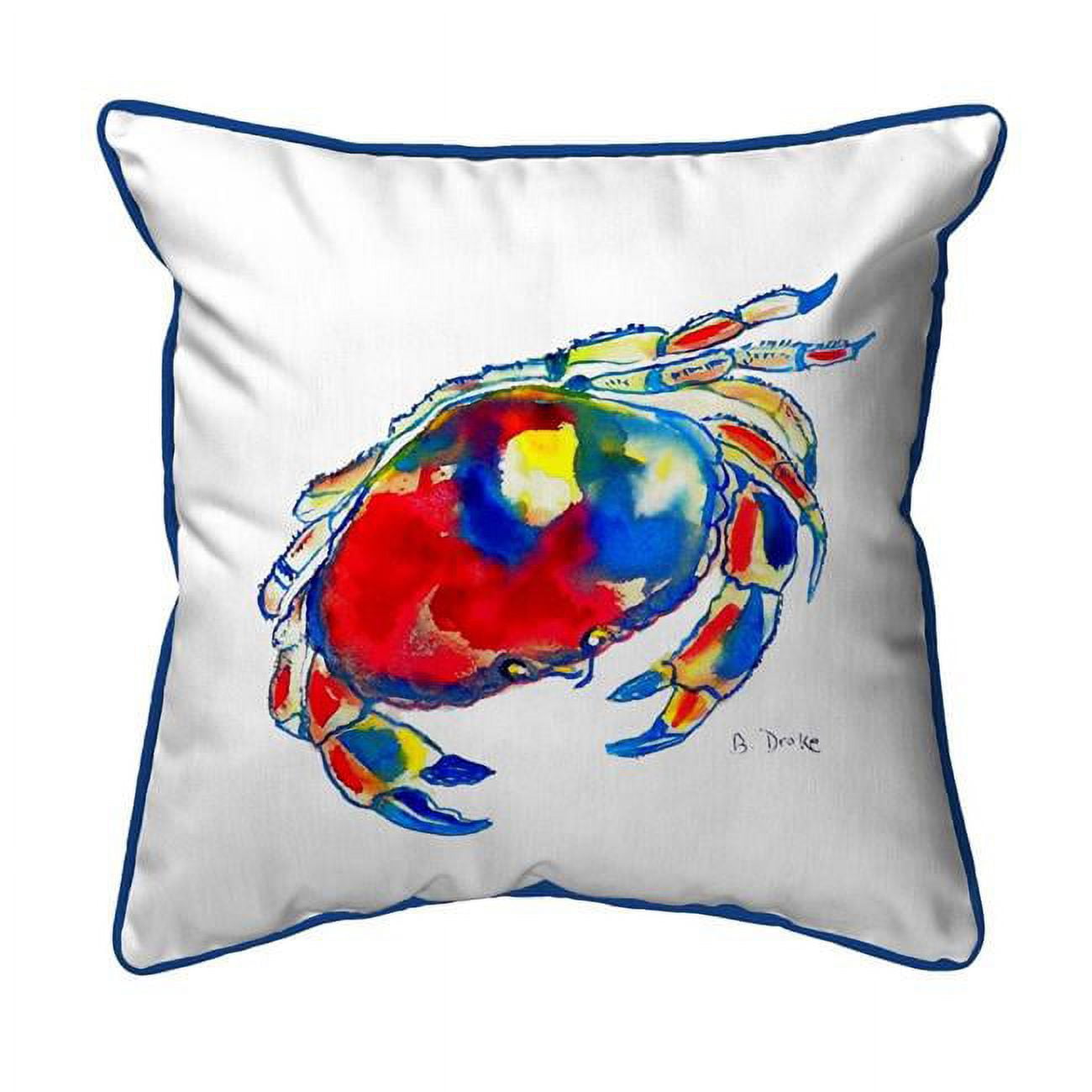 22 x 22 in. Dungeness Crab Extra Large Zippered Pillow