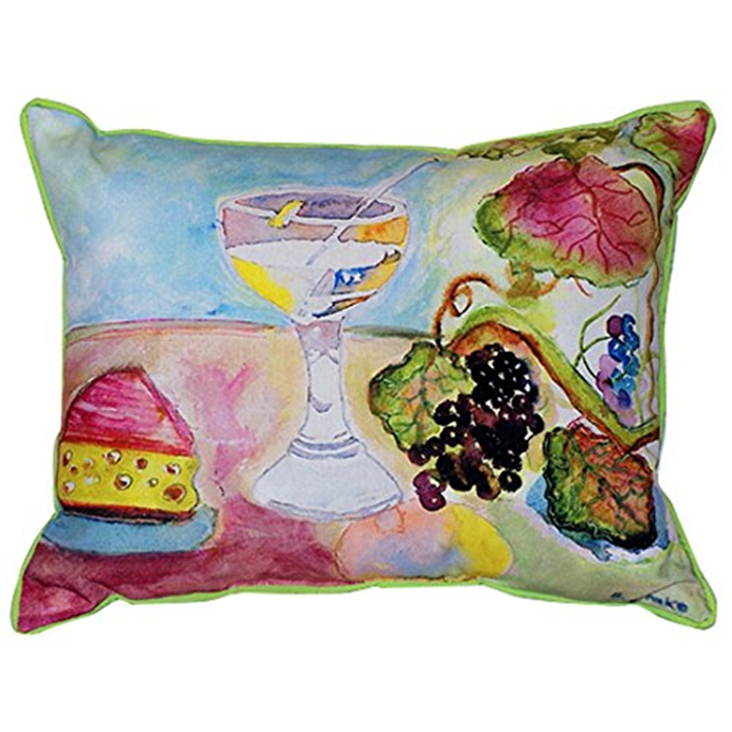 16 x 20 in. Wine & Cheese Large Indoor & Outdoor Pillow