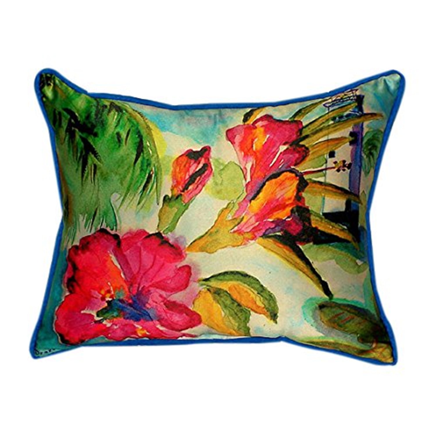 16 x 20 in. Lighthouse & Florals Large Indoor & Outdoor Pillow