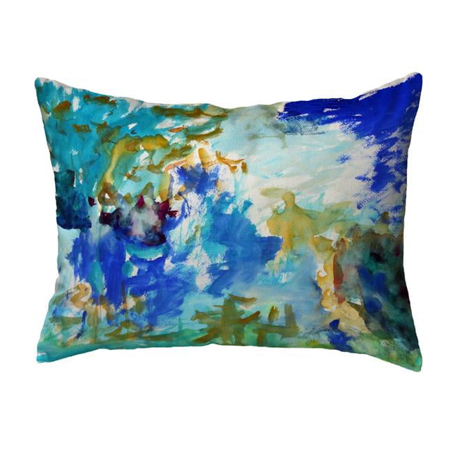 16 x 20 in. Abstract Blue Non-Corded Indoor & Outdoor Pillow